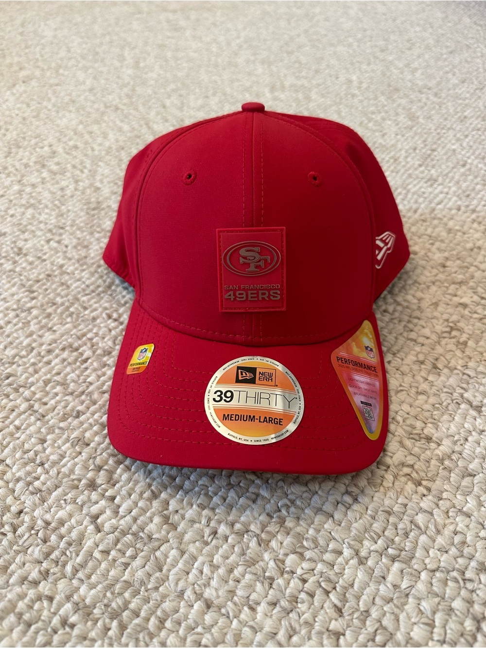 New Era Red 39THIRTY NFL Stretch Fit Cap